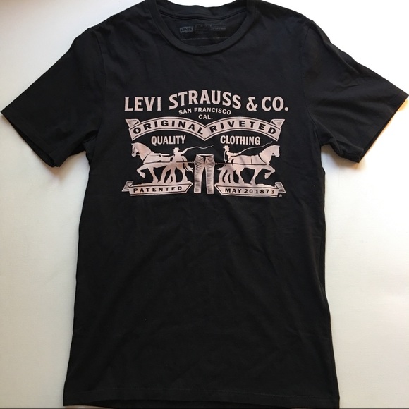 Levi Strauss & Co T-Shirt Black Graphic Sz XS - Picture 1 of 7